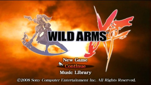 Wild Arms XF title screen for PSP